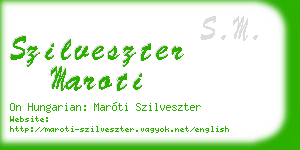 szilveszter maroti business card
